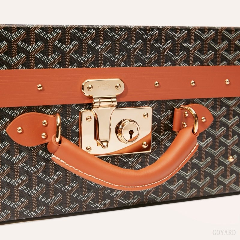 Black / Brown Goyard GRAND HÔTEL 50 CASE | CWXK0086