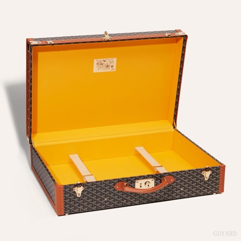 Black / Brown Goyard GRAND HÔTEL 70 CASE | RJNM1980