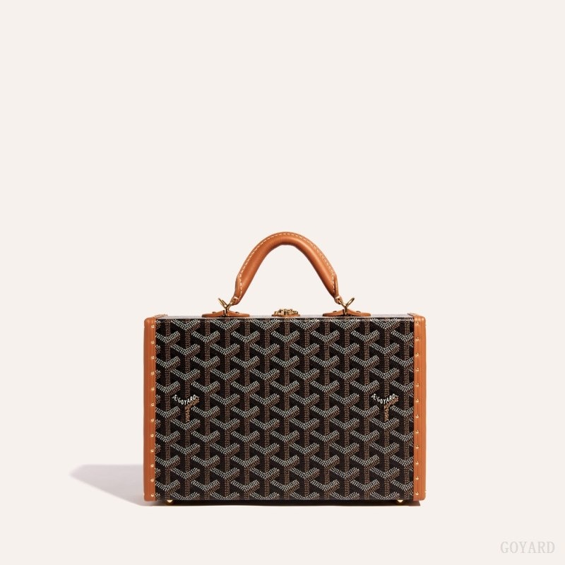 Black / Brown Goyard Grand Hôtel Trunk Bag | HLDE0231