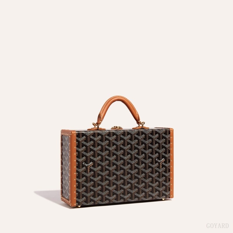 Black / Brown Goyard Grand Hôtel Trunk Bag | HLDE0231