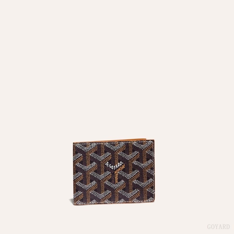 Black / Brown Goyard INSERT VICTOIRE CARD WALLET | UJFT3183