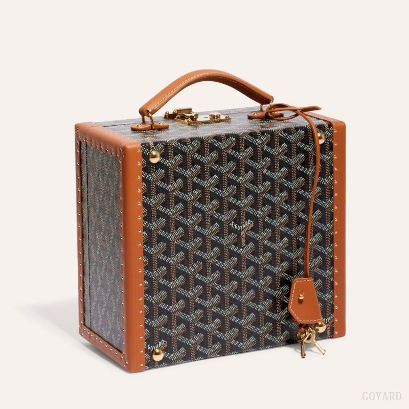 Black / Brown Goyard JOUX 6 WATCH CASE | YKRU2124