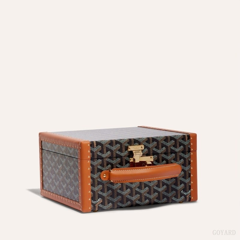 Black / Brown Goyard JOUX 6 WATCH CASE | YKRU2124