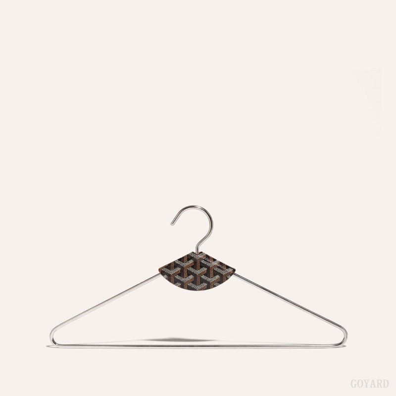 Black / Brown Goyard LIVRÉE PAIR OF HANGERS | SMWD6732