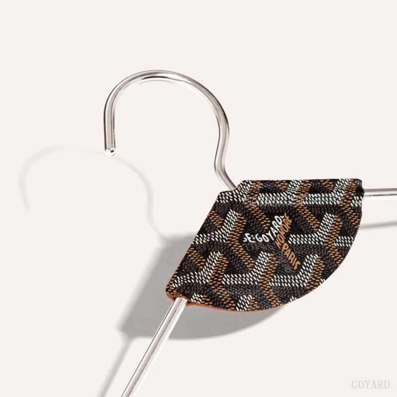 Black / Brown Goyard LIVRÉE PAIR OF HANGERS | SMWD6732