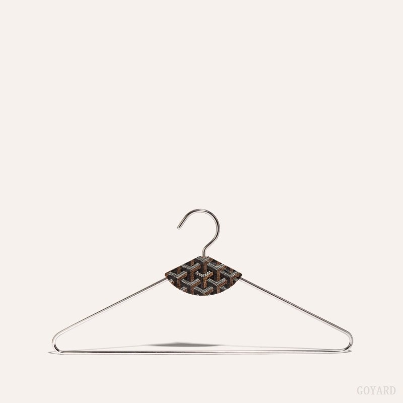 Black / Brown Goyard LIVRÉE PAIR OF HANGERS | SMWD6732