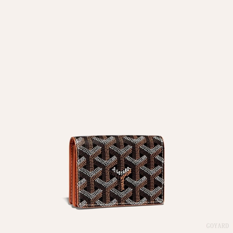 Black / Brown Goyard MALESHERBES CARD WALLET | QWEU7696