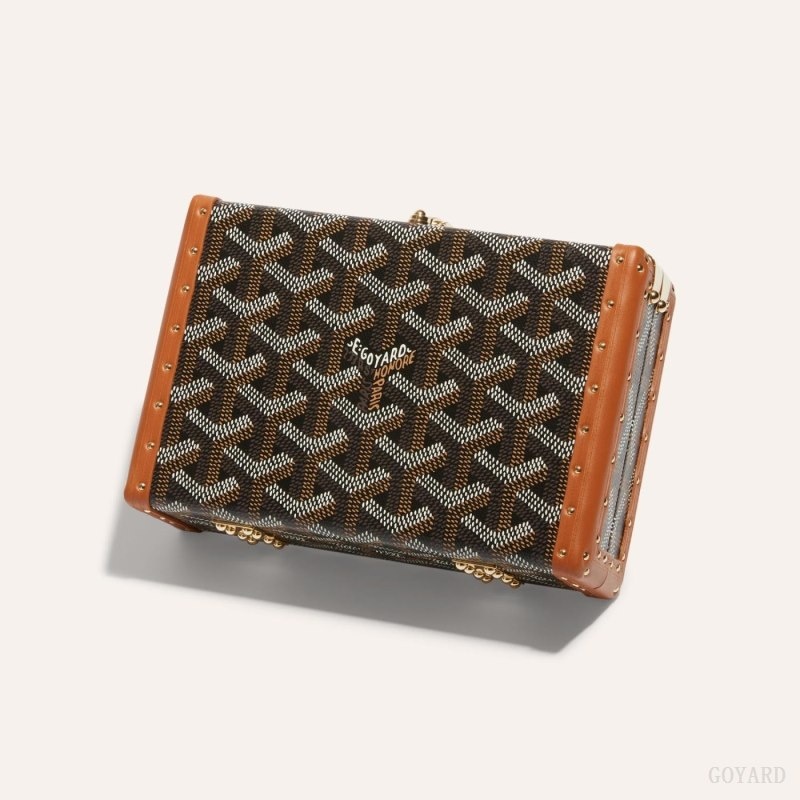 Black / Brown Goyard MINAUDIÈRE TRUNK BAG | FTAH6899