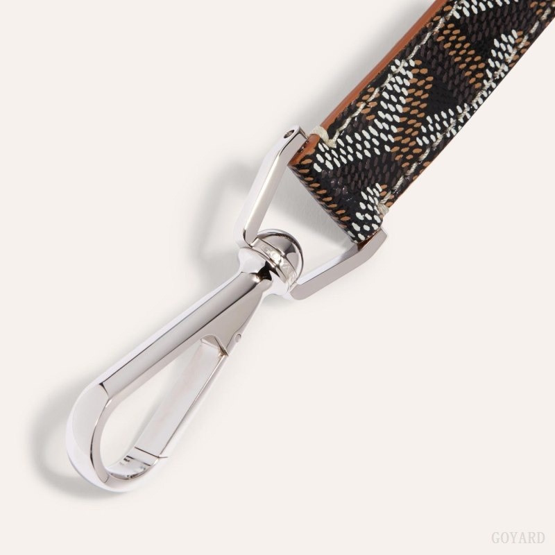 Black / Brown Goyard MOUSQUETON KEY RING | FOHT3469