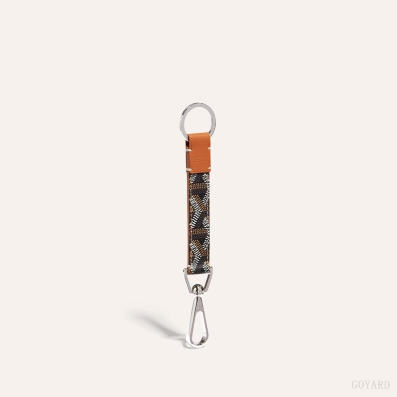 Black / Brown Goyard MOUSQUETON KEY RING | FOHT3469