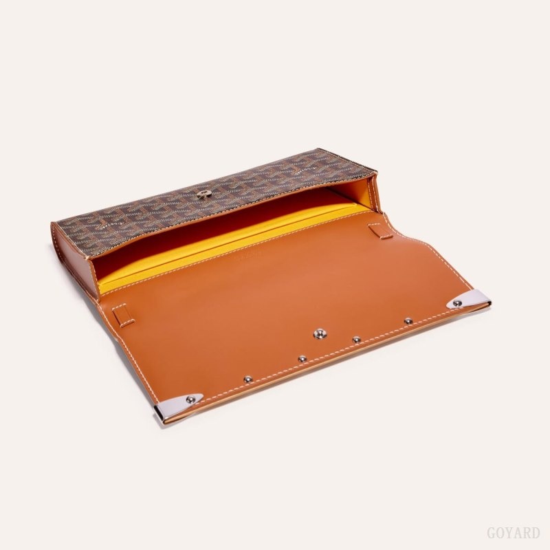 Black / Brown Goyard Monte-Carlo PM Clutch | PBSL8556