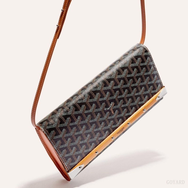 Black / Brown Goyard Monte-Carlo PM Clutch | PBSL8556