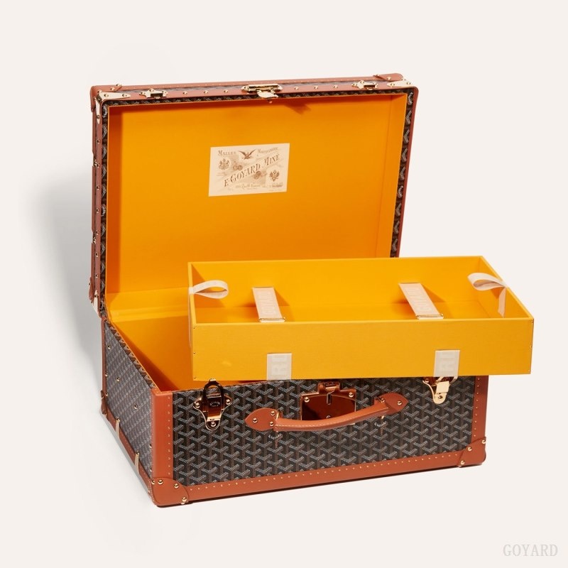 Black / Brown Goyard PALACE 55 SUITCASE | NQTI5350