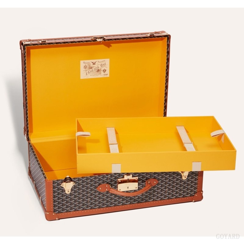 Black / Brown Goyard PALACE 70 SUITCASE | GDFD3284