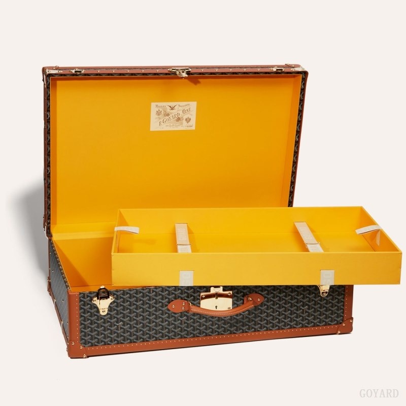 Black / Brown Goyard PALACE 80 SUITCASE | BMEC4982