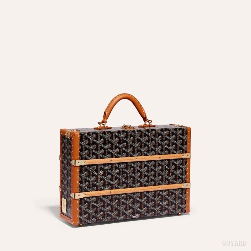 Black / Brown Goyard PALACE MM TRUNK BAG | QMYN0761