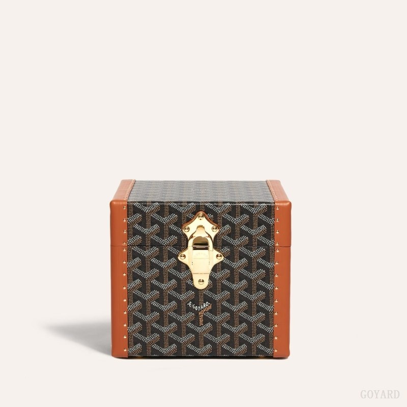 Black / Brown Goyard PARIS CASE | YOFB2868