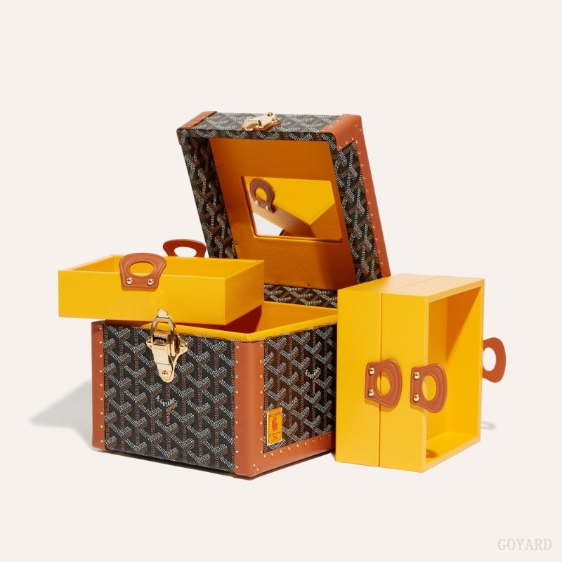 Black / Brown Goyard PARIS CASE | YOFB2868