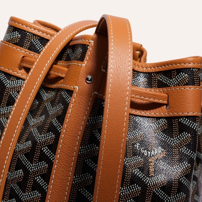 Black / Brown Goyard PETIT FLOT BUCKET BAG | RQYW5137