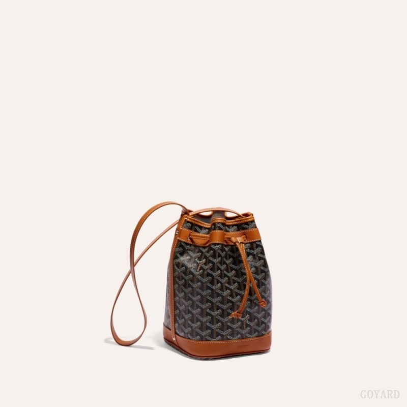 Black / Brown Goyard PETIT FLOT BUCKET BAG | RQYW5137