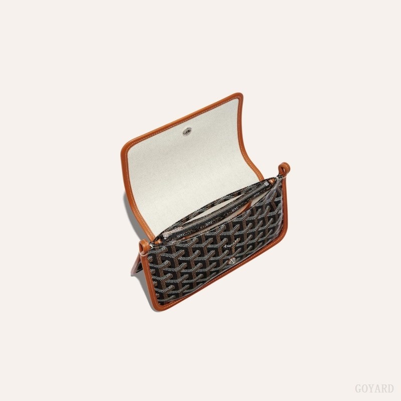 Black / Brown Goyard PLUMET POCKET WALLET | OBXV6133