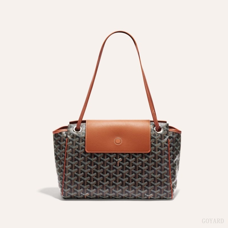 Black / Brown Goyard ROUETTE PM BAG | XRUC9847