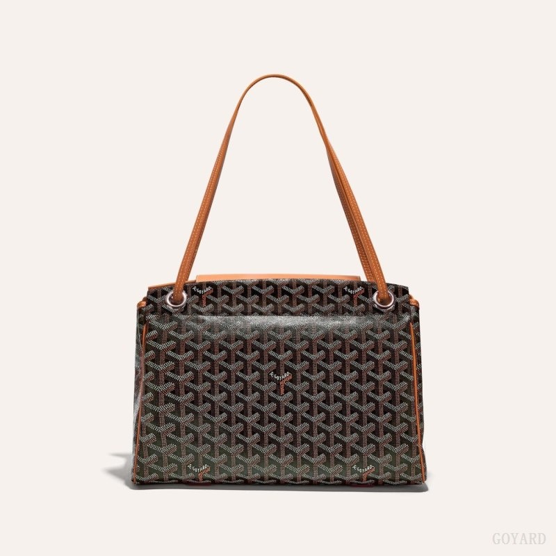 Black / Brown Goyard ROUETTE PM BAG | XRUC9847