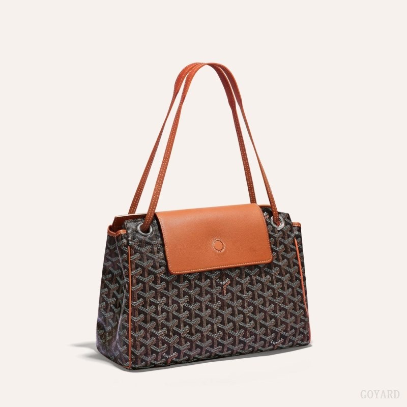 Black / Brown Goyard ROUETTE PM BAG | XRUC9847