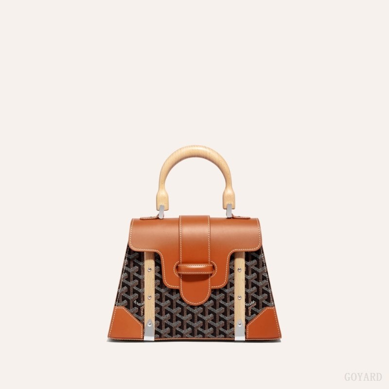 Black / Brown Goyard SAÏGON PM BAG | CTDM6262