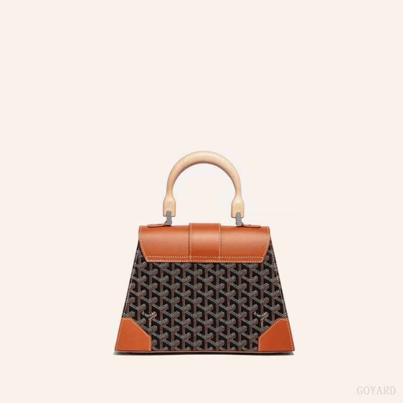 Black / Brown Goyard SAÏGON PM BAG | CTDM6262