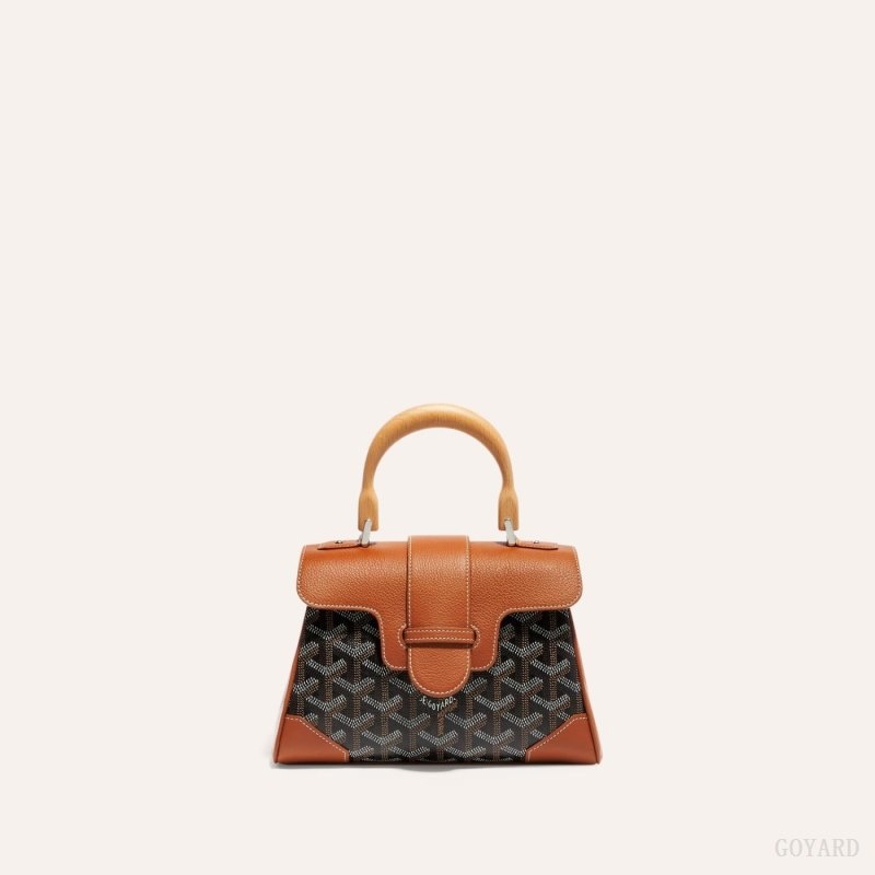 Black / Brown Goyard SAIGON SOUPLE MINI BAG | JYMA4304