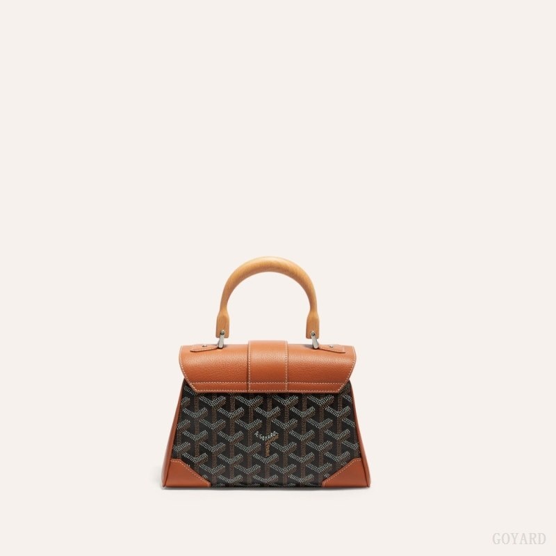 Black / Brown Goyard SAIGON SOUPLE MINI BAG | JYMA4304