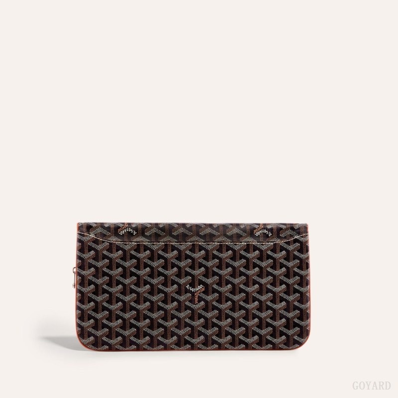 Black / Brown Goyard SAINTE-MARIE CLUTCH | JWDL4936