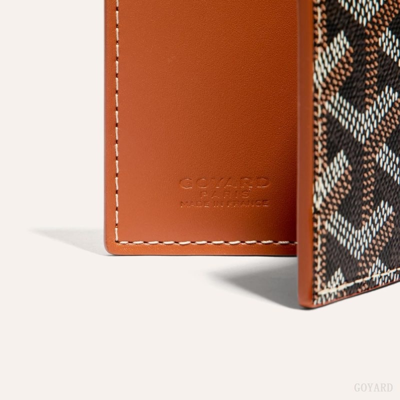 Black / Brown Goyard SAINT-MARC CARD WALLET | TCBU3356