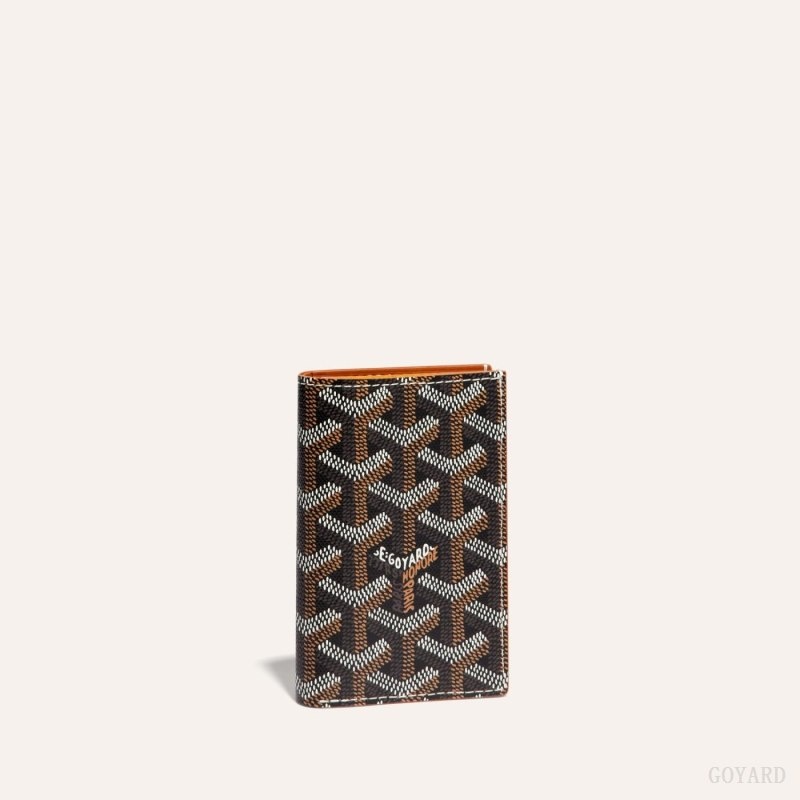 Black / Brown Goyard SAINT-PIERRE CARD WALLET | AIWI8098