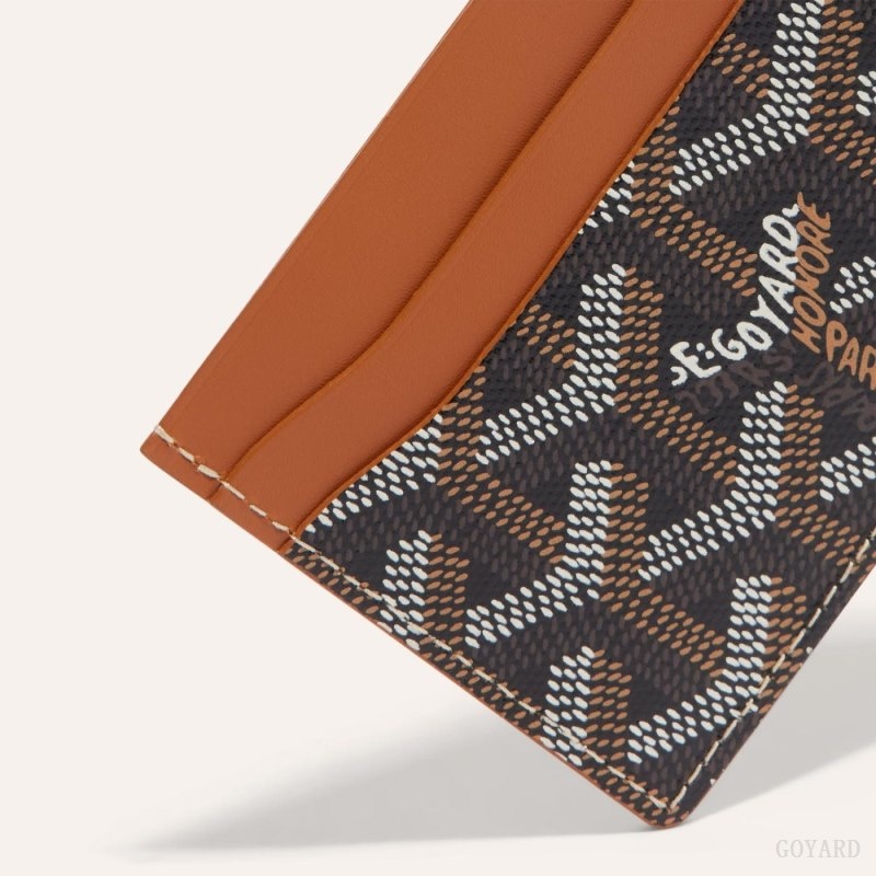 Black / Brown Goyard SAINT-SULPICE CARD WALLET | DDDK2516