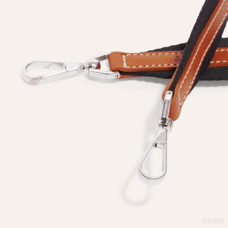 Black / Brown Goyard SANGLE PM STRAP | RTVN5315