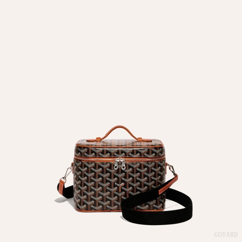 Black / Brown Goyard SANGLE PM STRAP | RTVN5315