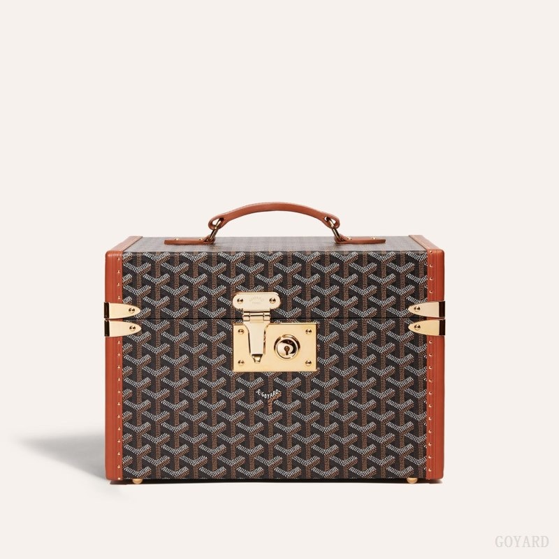 Black / Brown Goyard SARDAIGNE VANITY CASE | DNWG5958