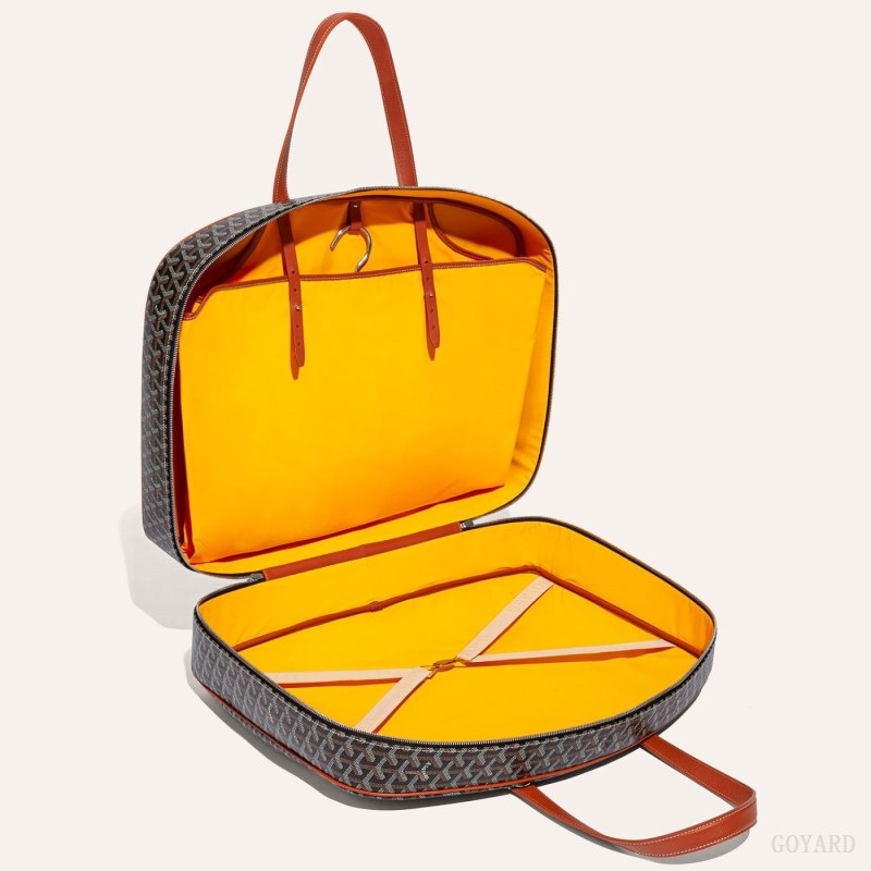 Black / Brown Goyard SAVILE ROW GARMENT BAG | QHFR5806