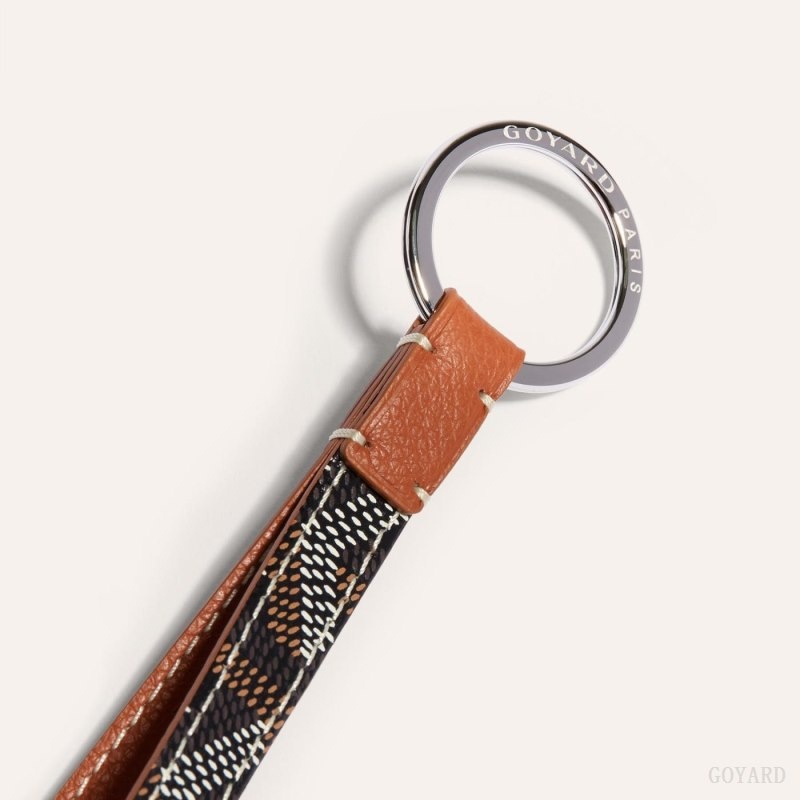 Black / Brown Goyard SESAME KEY RING | WQGZ9266