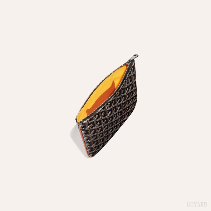 Black / Brown Goyard SÉNAT MINI WALLET | PYLX9598