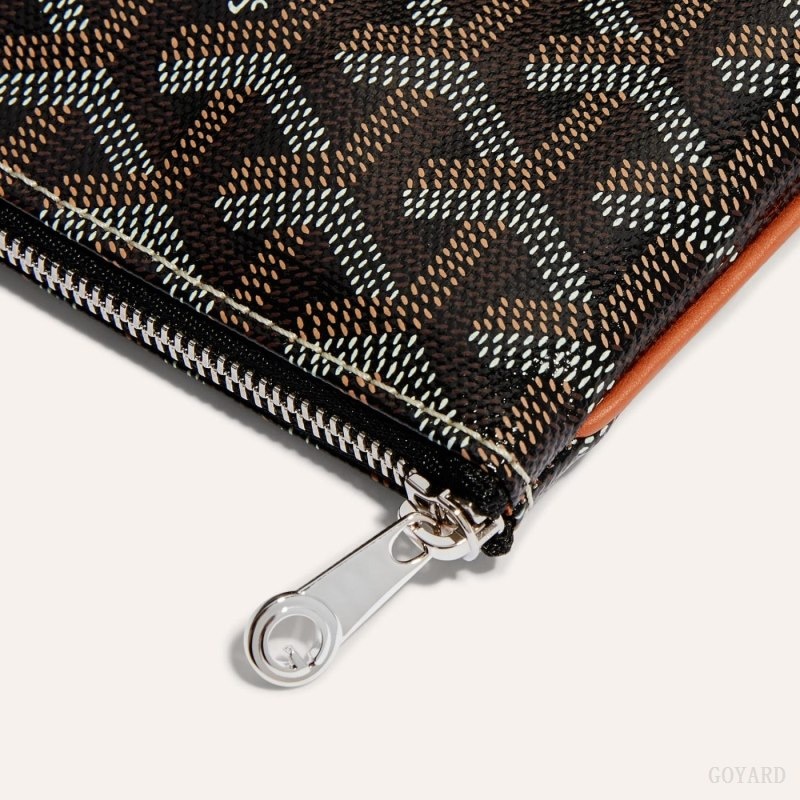 Black / Brown Goyard SÉNAT MINI WALLET | PYLX9598