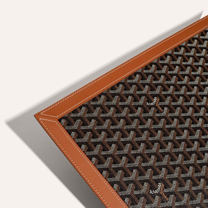 Black / Brown Goyard SOUS-MAIN DESK PAD | BVQJ1484