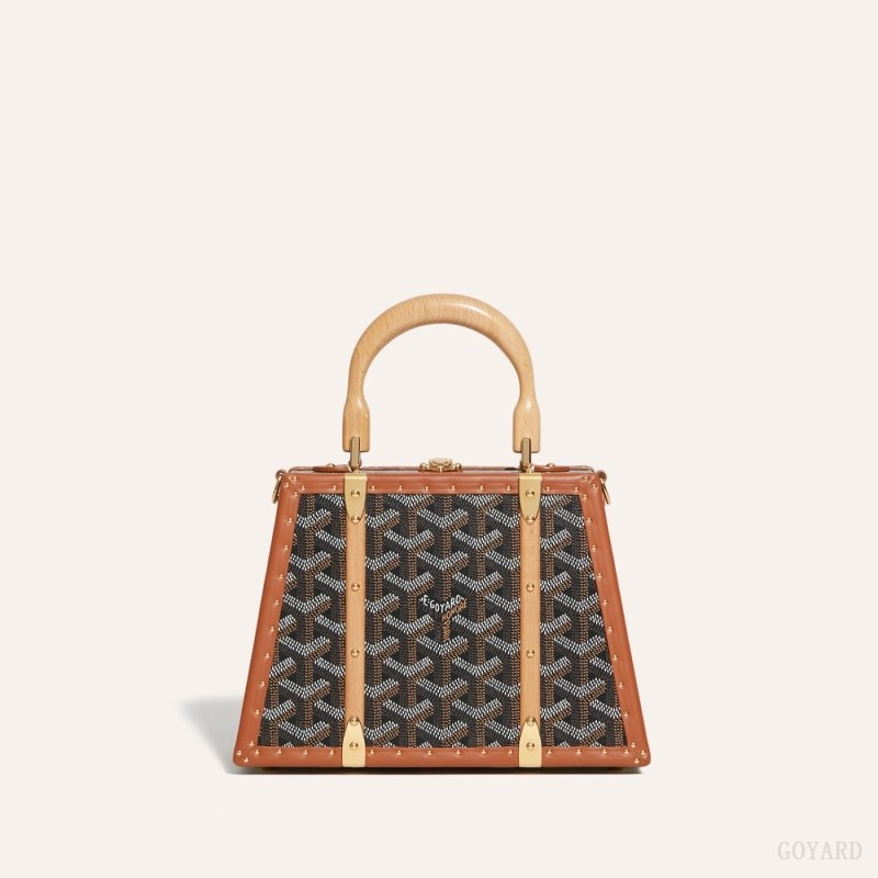 Black / Brown Goyard Saïgon Mini Trunk Bag | FJVO7699