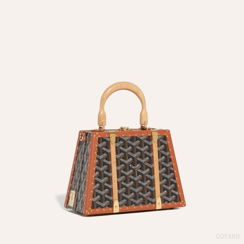 Black / Brown Goyard Saïgon Mini Trunk Bag | FJVO7699