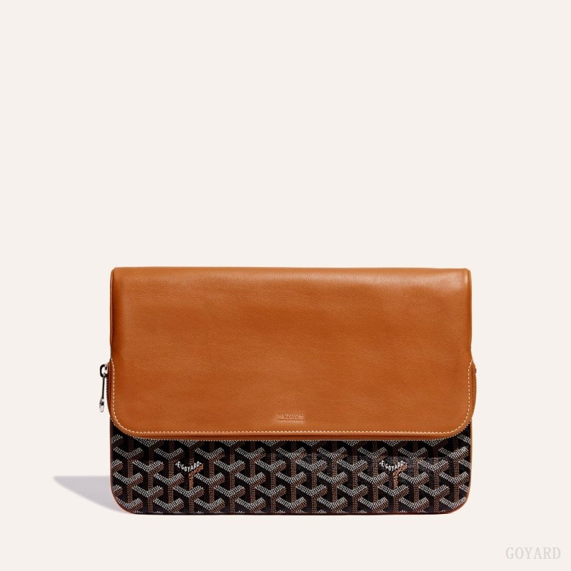 Black / Brown Goyard Sainte-Marie GM Clutch | DNMI0630