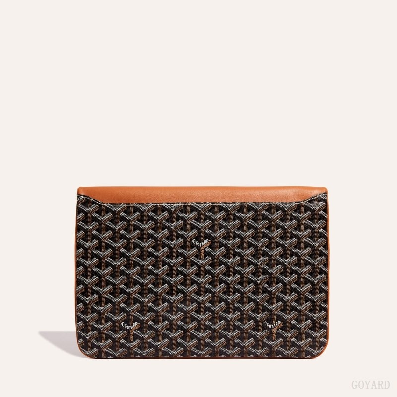 Black / Brown Goyard Sainte-Marie GM Clutch | DNMI0630