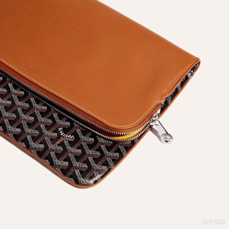 Black / Brown Goyard Sainte-Marie GM Clutch | DNMI0630