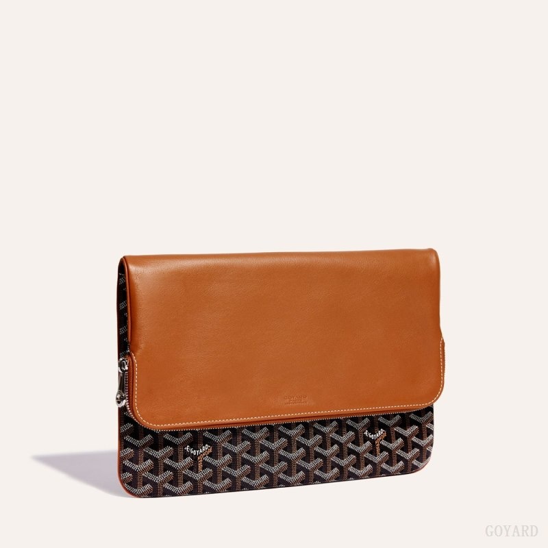 Black / Brown Goyard Sainte-Marie GM Clutch | DNMI0630